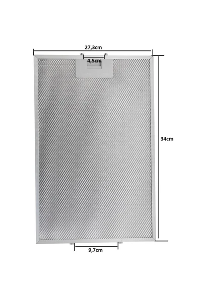 Alanya Yedek Parça 81484013 Davlumbaz Aspiratör Filtresi, 340x273mm, Teka, DH2-60 INOX, DH2-60INOX