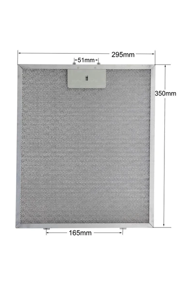 Alanya Yedek Parça 348x295 Davlumbaz Metal Filtre - 350x300, 00703537 Bosch, NEFF, Siemens 703537 K4