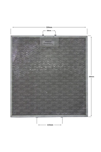 Alanya yedek parça TEKA davlumbaz filtresi, 340x324 mm Metal yağ filtresi M1 81484011