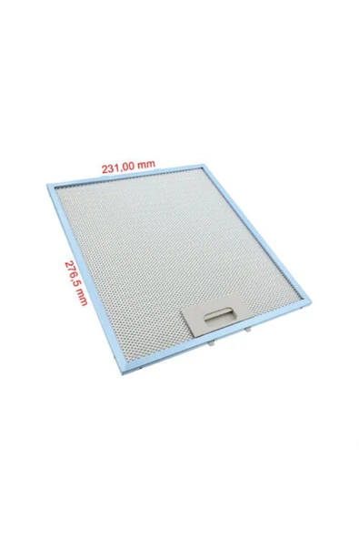 Alanya Yedek Parça 276x231mm Davlumbaz Yağ Filtresi Alüminyum Emiş Kupası 4055101671-A6