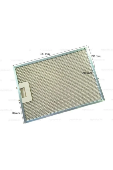 Alanya Yedek Parça YY87X6378 Davlumbaz Filtresi, 333x238 mm