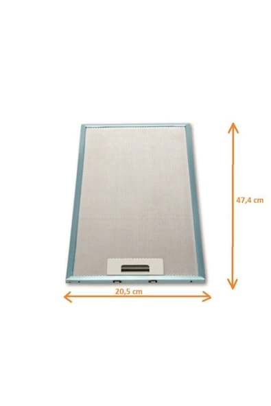Alanya Yedek Parça 205X474 mm Davlumbaz Filtresi Ankastre Aspiratör Alüminyum metal Ocak Yağ Filtresi  E8