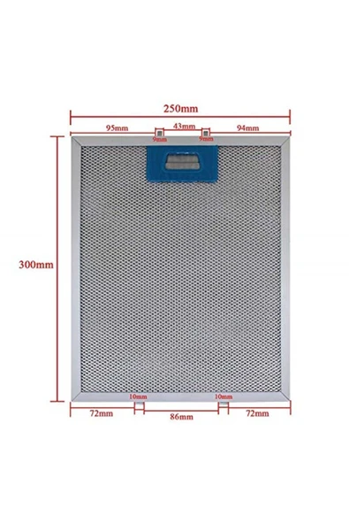 HGNM E Trading  2 Adet Davlumbaz filtresi 300x250 alüminyum yağ filtresi 30x25 cm A5