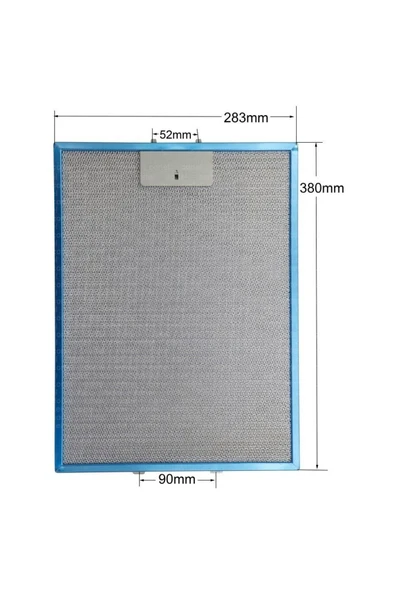 Alanya Yedek Parça Davlumbaz Filtresi 283x380 mm 00422872