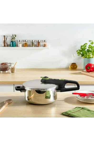 Tefal Secure Trendy Düdüklü Tencere 2 Pişirme Programlı Paslanmaz Çelik Gövde 4 L