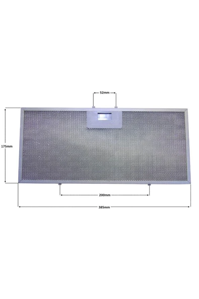Alanya Yedek Parça 385x175 mm Davlumbaz Yağ Filtresi 00778439, O1