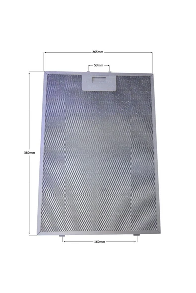 Alanya Yedek Parça 265x380 mm Davlumbaz Yağ Filtresi 11025757