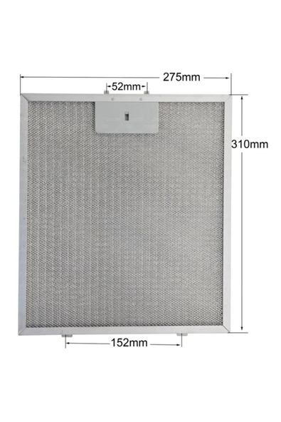 Alanya Yedek Parça 310x275 mm Davlumbaz Metal Yağ Filtresi 00671155  M8