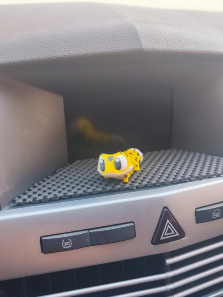 Sevimli Leopar Gecko Torpido süsü Aksesuarı Dikiz Ayna Süsü - 4