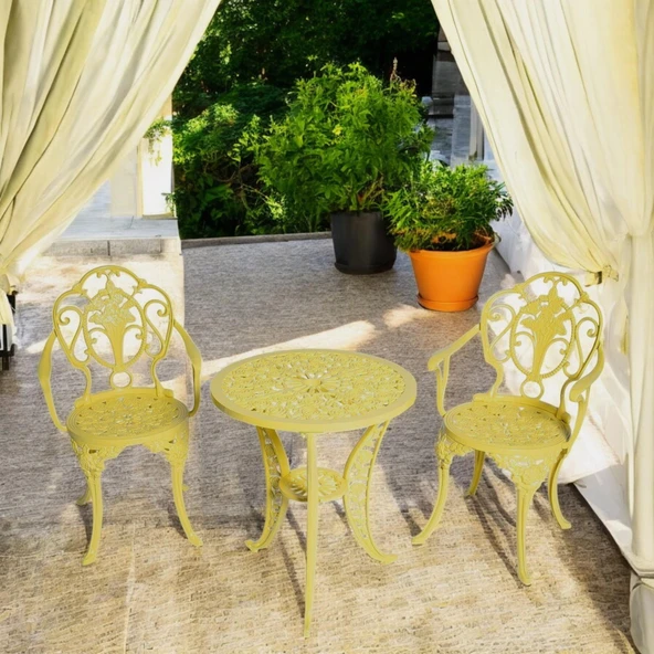 Alüminyum Masa Sandalye Takımı | CG708 | Döküm Balkon Çay Seti - 3