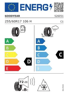 Goodyear 255/60R17 106H UltraGrip + SUV MS FP Oto Kış Lastiği (Üretim: 2023) - Resim 2