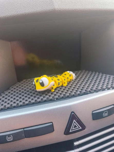 Sevimli Leopar Gecko Torpido süsü Aksesuarı Dikiz Ayna Süsü - 3