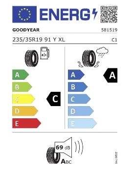 Goodyear 235/35 R19 91Y Eagle F1 Asymmetric  6 XL FP Oto Yaz Lastiği (Üretim: 2024) ürün görseli 1
