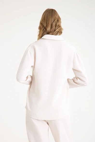 Keten Günlük İkili Takım Elbise Pantolon Gömlek - 10