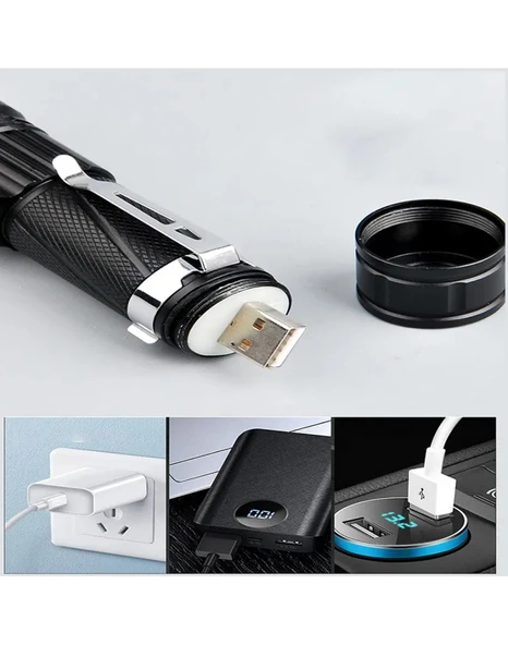 P50 Led Şarjlı Mıknatıslı Usb El Feneri Watton Wt-622 - 3