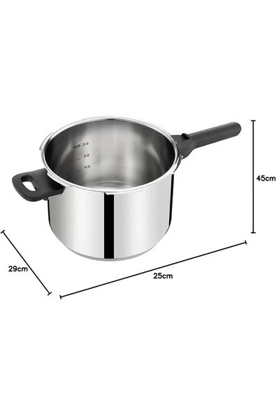 TEFAL Secure Trendy 6L Düdüklü Paslanmaz Çelik Tencere - 4