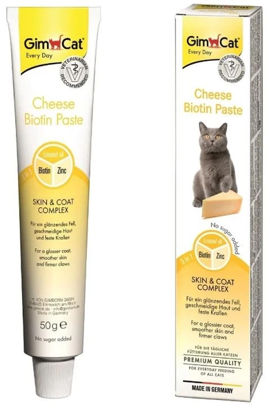 GimCat Sağlıklı Tüy Gelşimi İçin Cheese Biotin Paste 50gr