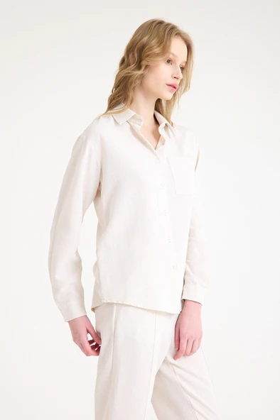 Keten Günlük İkili Takım Elbise Pantolon Gömlek - 6