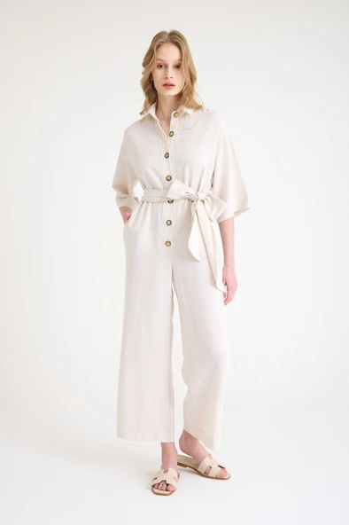 Keten Günlük Tulum Elbise ürün görseli