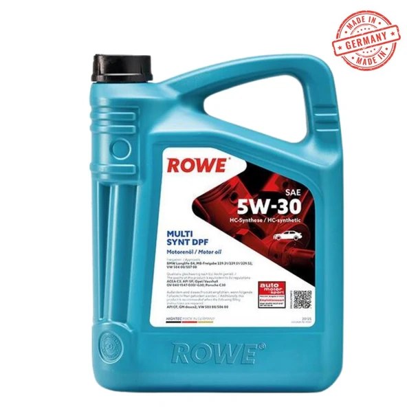 ROWE HIGHTEC MULTI SYNT DPF SAE 5W-30 MOTOR YAĞI 4 LİTRE