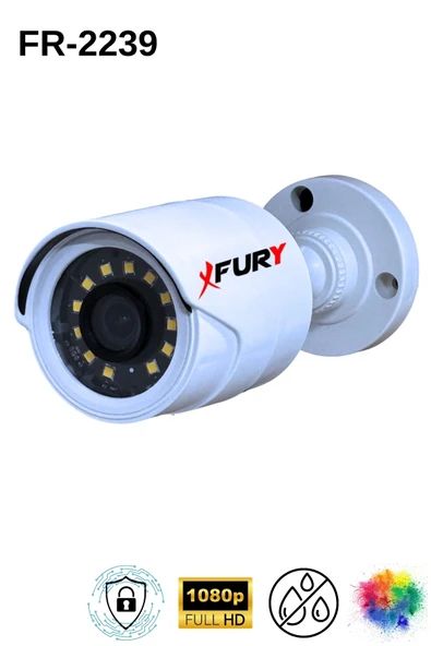 FURY 1 Li Gece Renkli Görüş Güvenlik Kamerası Full Hd-Su Geçirmez Güvenlik Kamerası Seti 320GB - Resim 5