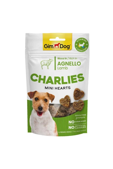 Gimdog Charlies Mini Hearts Kuzu Etli Köpek Ödülü 70Gr