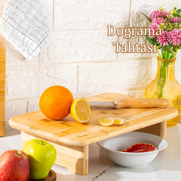 Rossel Premium Soho Stand. Bambu Doğrama Tahtası 14982 - Resim 2