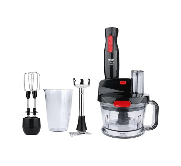 Fakir Mr Chef Quadro 1000 W Mikser & Blender Seti Siyah - Resim 1