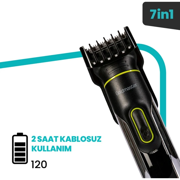 GOLDMASTER 8163 READY 7İN1 ISLAK KURU 20 KADEMELİ AYARLANABİLİR ERKEK BAKIM SETİ - 3