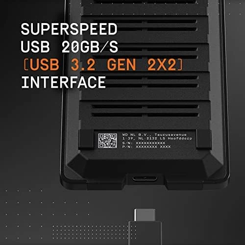WD Black Game Drive P50 SSD 1TB USB 3.2 Gen 2, WDBA3S0010BBK-WESN - 7