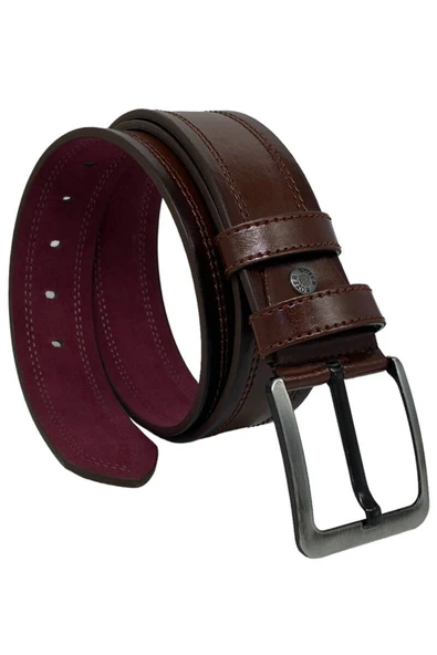 Taba Suni Deri Dikişli Desensiz Düz Model 4.5 Cm.lik Spor Kot Kemer - 4523-111-22ks - 7
