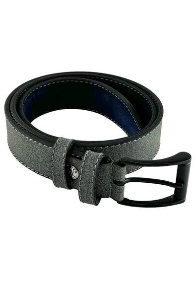 3 cm Klasik Suni Deri Çocuk Kemeri Kız Erkek Okul Kemeri Antrasit Gri - 3