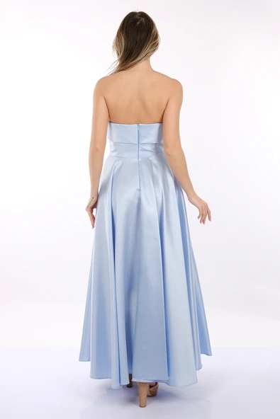 Dori Straplez Tafta Kiloş Abiye Elbise 00BB6068 - 11