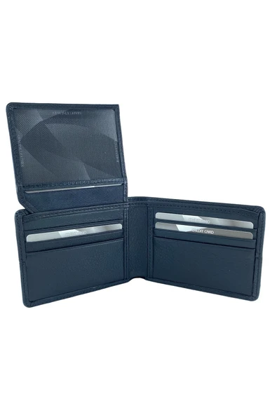 %100 Hakiki Deri Lüks Naturel Cüzdan Siyah - Resim 3