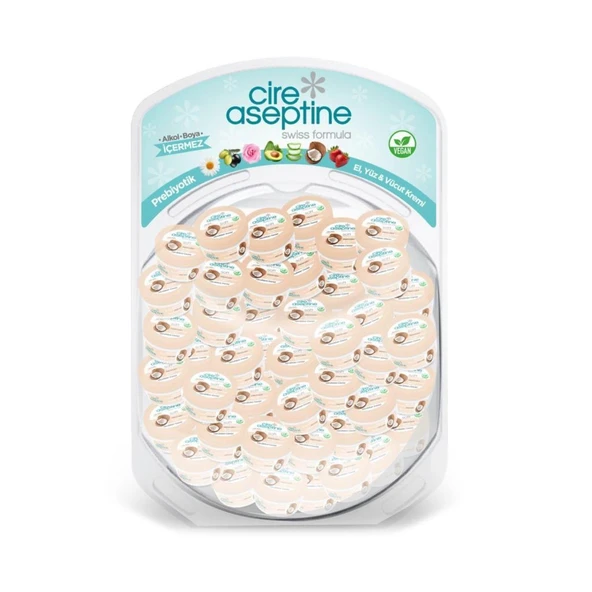 Cire Aseptine Krem 30ml Prebiyotik Hindistan Cevizi 50'li Stand ürün görseli 1