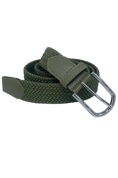 Elastik Esnek Unisex Örgü Kemer Yeşil - 8