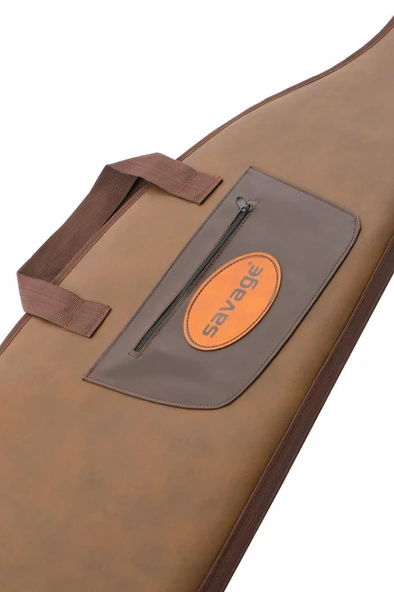 Dürbünlü Tüfek Kılıfı - Savage - Hakiki Deri - Koyu Kahve - 71 Namlu - Resim 5