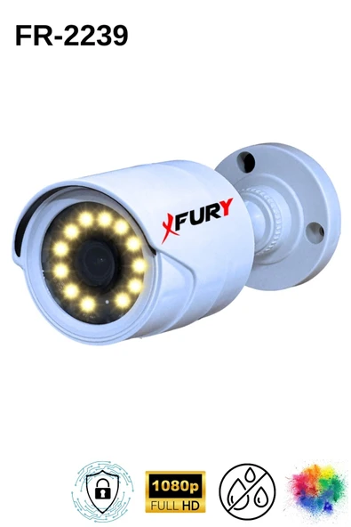 FURY 5 li Gece Renkli Görüş Güvenlik Kamerası Full HD-Su Geçirmez Güvenlik Kamerası Seti 320GB - Resim 4