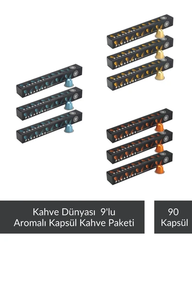Kahve Dünyası 9'lu Aromalı Kapsül Kahve Seti ürün görseli 1
