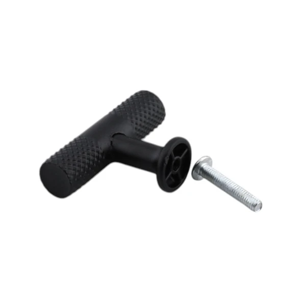 Metal Kulp Düğme Çekmece Mutfak Mobilya Dolabı Dolap Kapak Kulpu Kulbu Kulpları Mat Siyah - 4