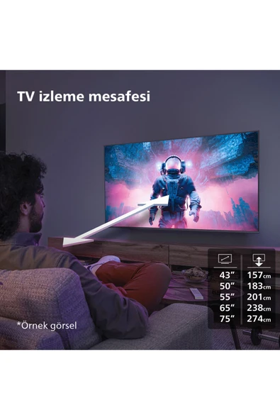 Philips 50PUS7609 4K Ultra HD 50" 127 Ekran Uydu Alıcılı Smart LED TV - Resim 8