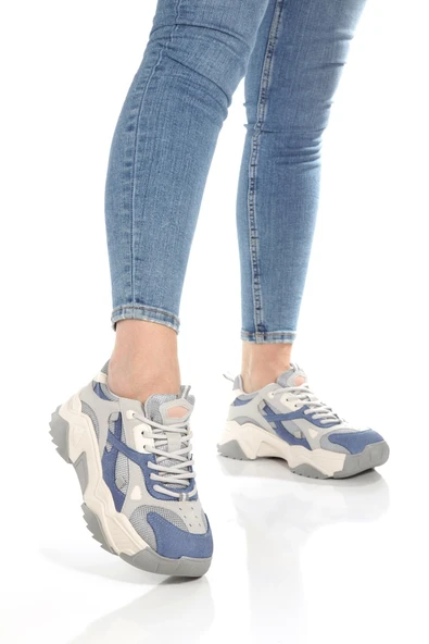 Muca Bebe Mavi Gri Sneaker Günlük Spor Ayakkabı