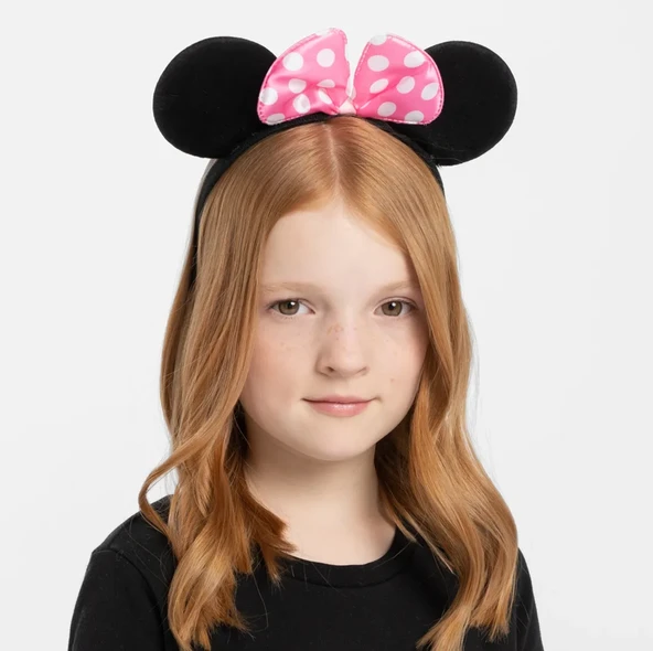 Pembe Fiyonklu Minnie Mouse Tacı Mini Kulak - 2