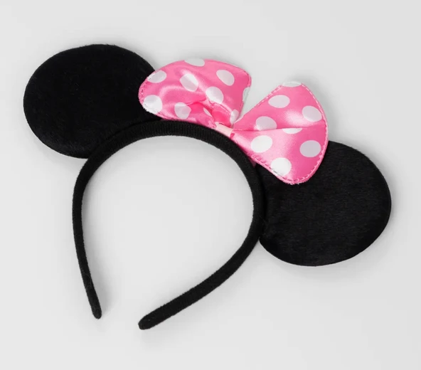 Pembe Fiyonklu Minnie Mouse Tacı Mini Kulak - 4