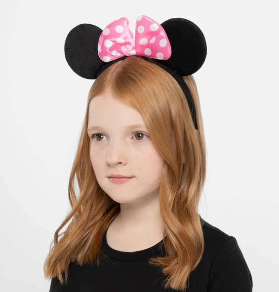 Pembe Fiyonklu Minnie Mouse Tacı Mini Kulak - 3