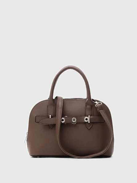 Kemer Detaylı Deri Kadın El ve Çapraz Çanta