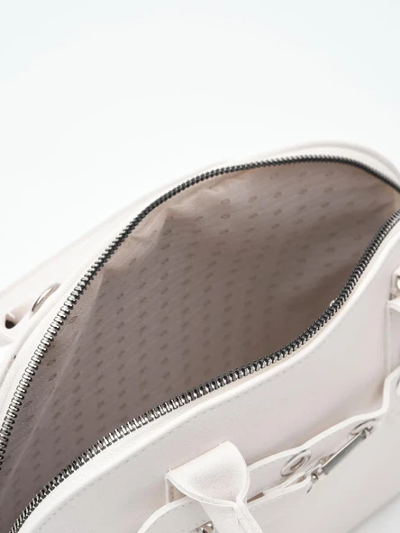 Kemer Detaylı Deri Kadın El ve Çapraz Çanta - 3