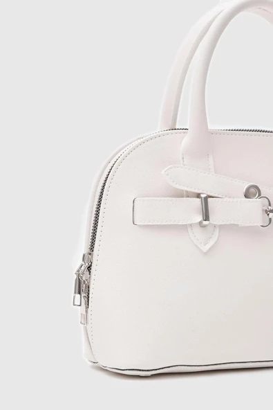 Kemer Detaylı Deri Kadın El ve Çapraz Çanta - 4