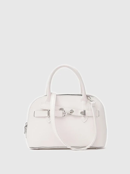 Kemer Detaylı Deri Kadın El ve Çapraz Çanta