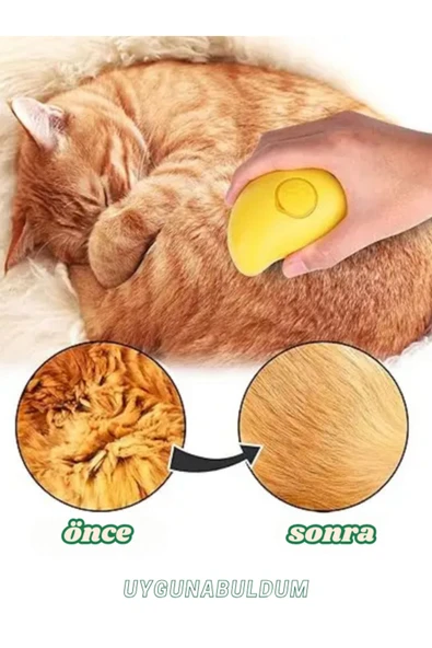 Buharlı Kedi Ve Köpek Tarağı, Buharlı Evcil Hayvan Masaj Tüy Toplama Tarağı - 2